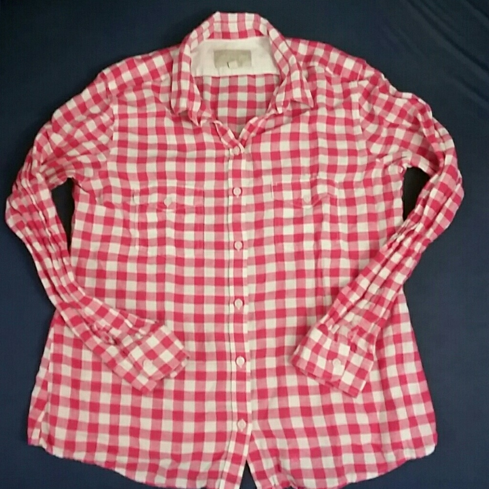 EUC Banana Republic Checkered Button Down Shirt
